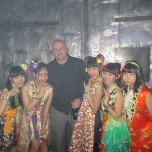 Christopher Keogh with Japanese pop sensation Cheeky Parade at the CBGB Festival 2014.