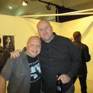Christopher Keogh with MTV personality Matt Pinfield at the CBGB Festival 2014.