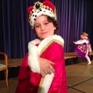 Toby as the King in Cinderella at LAs Youth Theatre Project
