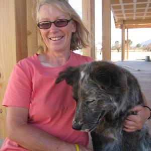 Vicki Brown animal trainer with her dog Kowabunga Kate