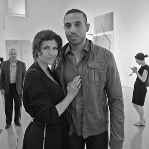 Amanda Bermudez with husband Joshua Bermudez at Gagosian Gallery Los Angeles