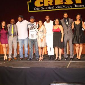 Cast Of Chocolate City on the stage at the Crest Theater.