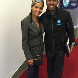Corey A. Prince and Victoria Rowell at UP/ASPiRE office.