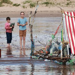 Still of Bobby Smalldridge, Emilia Jones and Harriet Turnbull in What We Did on Our Holiday (2014)