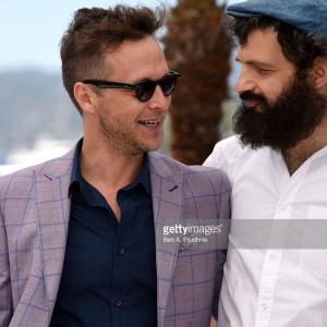 Actors Levente Molnar and Geza Rohrig attend the Saul Fia Son Of Paul Photocall during the 68th annual Cannes Film Festival on May 15 2015 in Cannes France Saulfia SonofSaul
