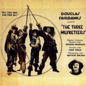 Douglas Fairbanks, Léon Bary, Eugene Pallette and George Siegmann in The Three Musketeers (1921)