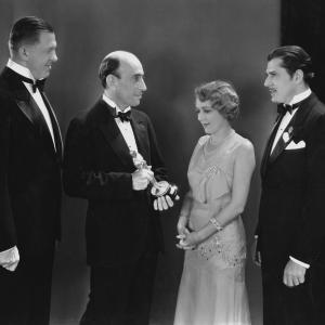 The very first Oscar ceremony held in 1929 was hosted by William C deMille presenting Oscar to Mary Pickford and Douglas Fairbanks Sr far right Pickfords husband at the time