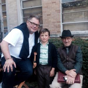 Ethan Coskay, during the production of Bridge of Spies (2015) with the director, Steven Spielberg and the cinematographer Janusz Kamiński