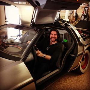 In Hubbardston, MA shooting the original screen-used DeLorean Time Machine from BACK TO THE FUTURE part 3