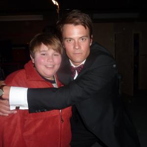 JonChristian with Josh Duhamel on the set of New Years Eve
