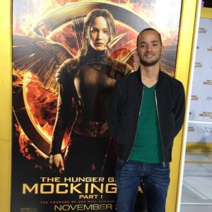 At the Los Angeles Premiere of The Hunger Games: Mockingjay  Part 1