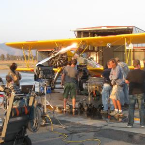 In my Stearman filming DDBs Daves Flight School for Wells Fargo Sep 2010