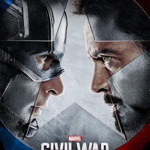 Robert Downey Jr and Chris Evans in Captain America Civil War 2016