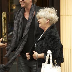 Producer Meredith Lytton spotted leaving Langan's Brasserie in London, UK
