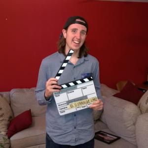 Billy Brannigan during the shooting of his own short film Photo Taken By Jiovanni Fusco