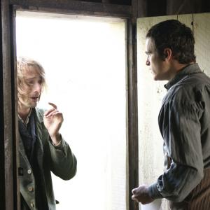 Still of Joaquin Phoenix and Adrien Brody in The Village (2004)