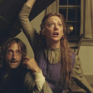 Still of Adrien Brody and Judy Greer in The Village 2004