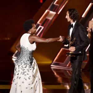 Adrien Brody and Viola Davis at event of The 67th Primetime Emmy Awards (2015)