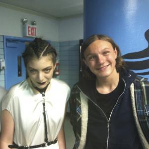 Griffin and Lorde on set