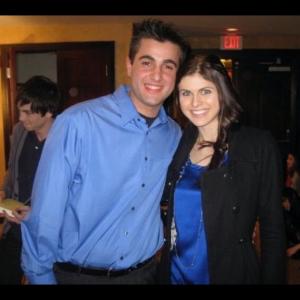 Agron Karameti and Alexandra Daddario at a Percy Jackson signing.