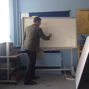 Mr Malik (Kal Sabir) teaches Chemistry class in The Scribbler.