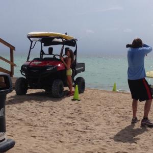 Behind the scenes photoshoot in Miami Beach