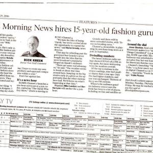 The Denver Post featured me for my fashion segments which aired live on WB 2 Denver