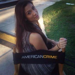 On set for the ABC series American Crime