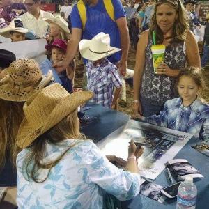 Big Sky TV Show autograph signing at the Reno Rodeo with Alana Phillips Violetta Anna Licari and Jack Waggon 2015