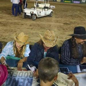 Big Sky TV Show autograph signing at the Reno Rodeo with Alana Phillips Violetta Anna Licari and Jack Waggon 2015