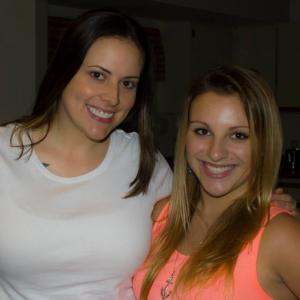 Alana Phillips and Grace Cartagena during the production of Writer's Block. (2015)
