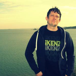 Andrew on location on the cliffs of Carlingnose Point.