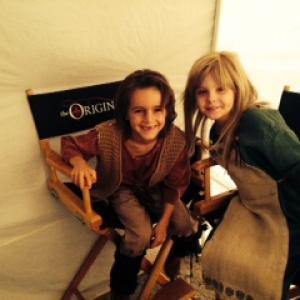 Roman on set of The Originals Young Kol with Young Rebekah