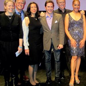 New York City. Travel Channel Audition Spotlight | That's Voiceover 2014. (L-R) Trish Scanlon, Pat Fraley, Monique Coppola, VO Agent Jeffrey Umberger, Alan Kalter of Late Show with David Letterman, Joan Baker of Push Creative