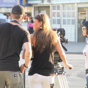 On set of short film Blue Sunrise directed by Klaudia Kaye Shot by Markus E Mueller