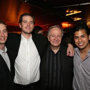Opening Night for 'Different Words for the Same Thing' with cast members Stephen Ellis, Malcolm Madera, Sam Anderson, and Erick Lopez.