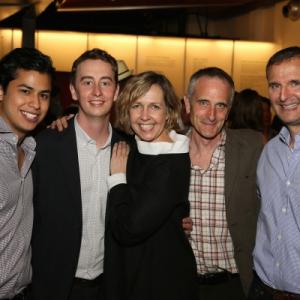 Opening night for 'Different Words for the Same Thing' with Erick Lopez, Stephen Ellis, Monica Horan, Neel Keller, and Phil Rosenthal.