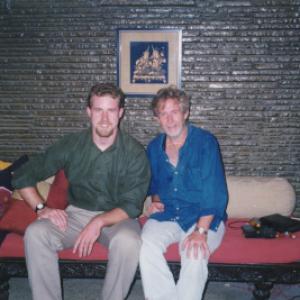 Jamie Avera in India with American/Indian actor Tom Alter.