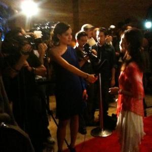 Sulinh Lafontaine talks to Janet  Press at Audrey Magazines Fashion Night Out event