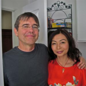 Sulinh Lafontaine w' Director Stephen Gyllenhaal on set of 'The Exquisite Continent'