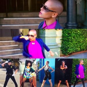 Stills of Raquel dancing in Ceelo Greens music video for Work 2015