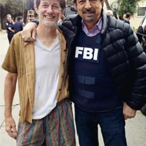 Pictured with Joe Mantanga and appearing as Bill Robbins, the schizophrenic mentally unstable ex-husband of Camryn Manheim on the season premiere of Criminal Minds.