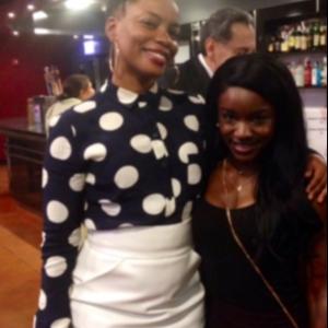 Alexandria Jo'Nel & Aunjanue Ellis after the screening of Una Vida: A Fable of Music and the Mind at the 2014 New Orleans Film Festival