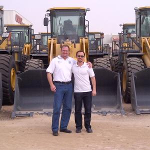 Posing with Josh Atkinson before a big project in the desert in Djibouti Africa