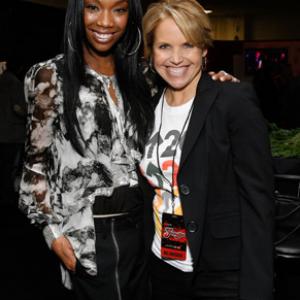 Brandy Norwood and Katie Couric