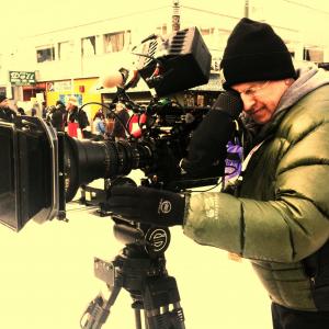 On location in Anchorage, Alaska at Iditarod start, for Tragedy Assistants Program for Survivors documentary shoot.