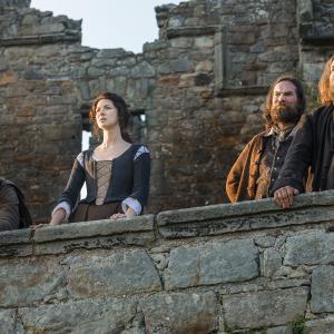 Still of Rupert Grant, Stephen Walters, Grant O'Rourke, Caitriona Balfe and Duncan Lacroix in Outlander (2014)