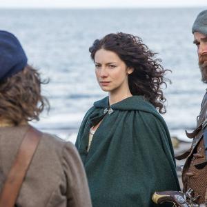 Still of Stephen Walters Caitriona Balfe and Duncan Lacroix in Outlander 2014