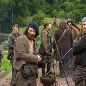 Still of Stephen Walters and Grant ORourke in Outlander 2014