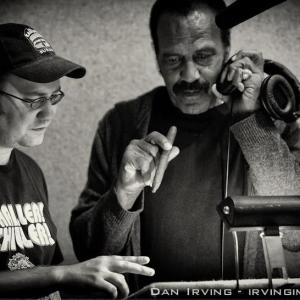 Roth and Fred The Hammer Williamson at the voiceover recording session for Sticky Fingers The Movie!